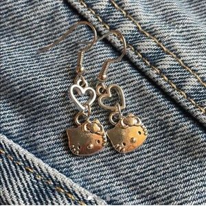 Hello kitty silver earrings